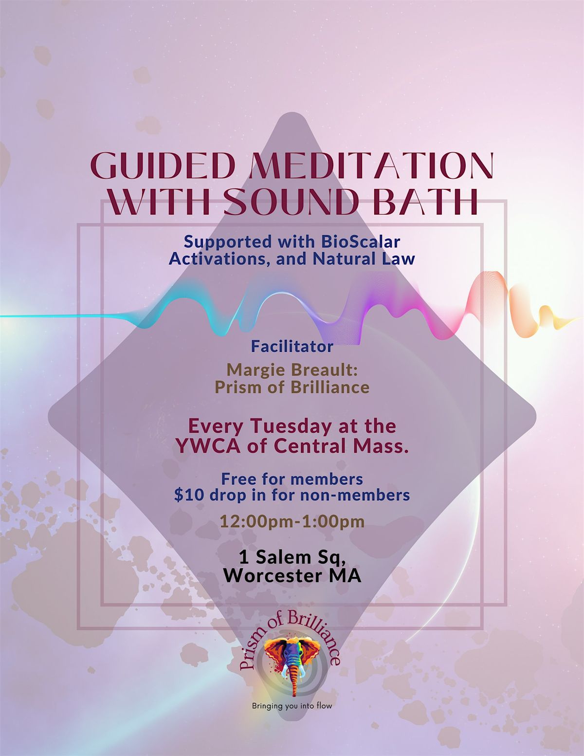 Weekly Guided Meditation with Sound Bath Tuesdays at the YWCA