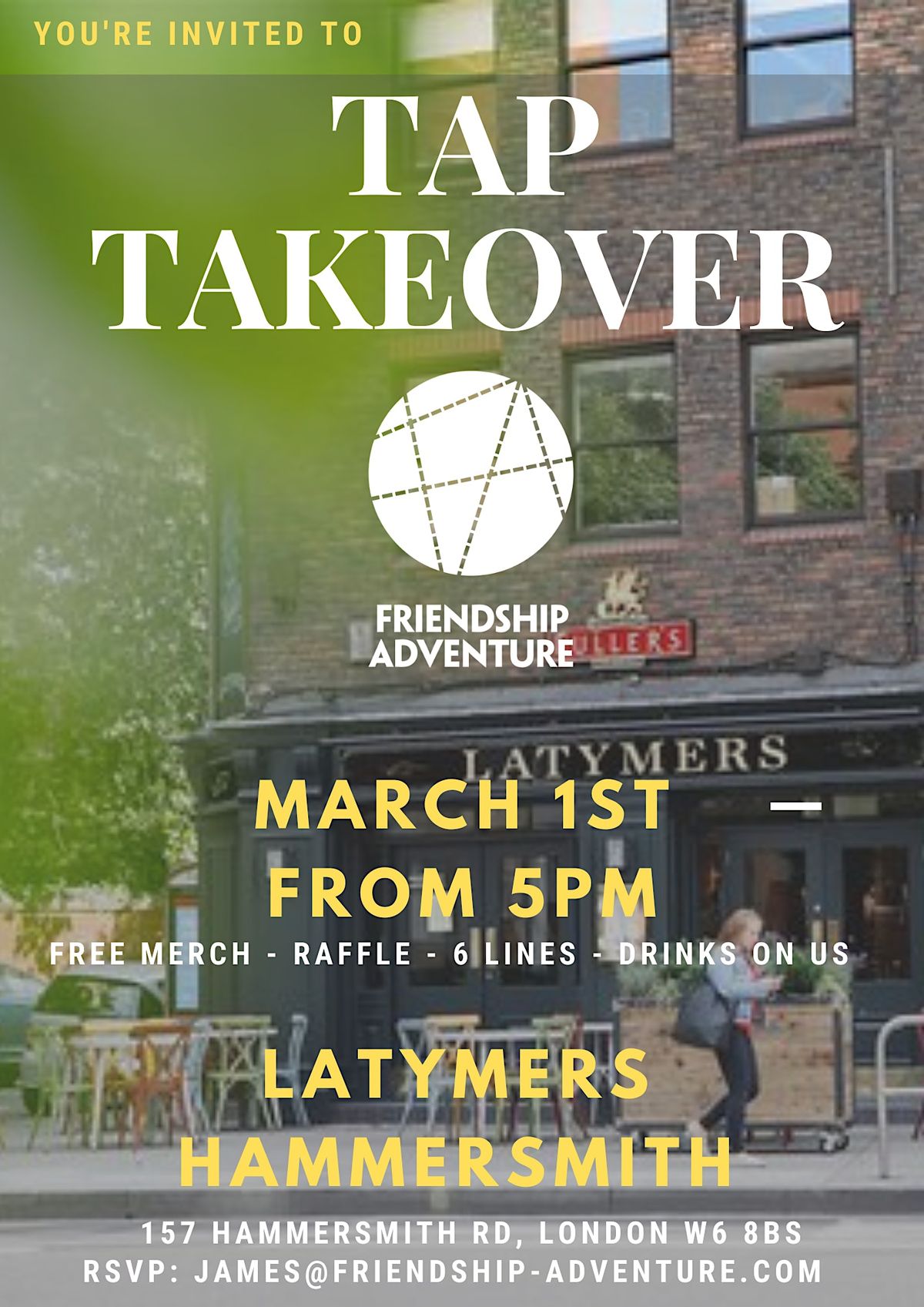 Friendship Adventure Brewery Latymers Tap Takeover, The Latymers