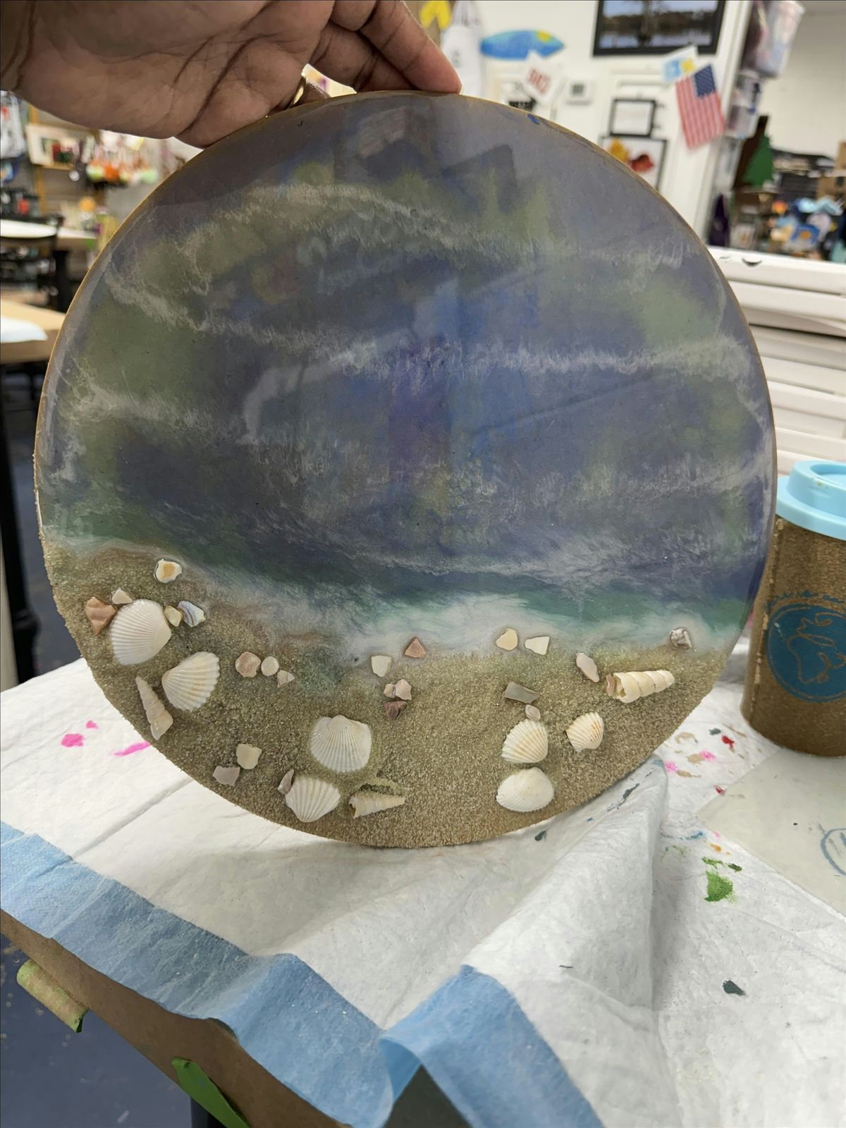 Resin Beach scene