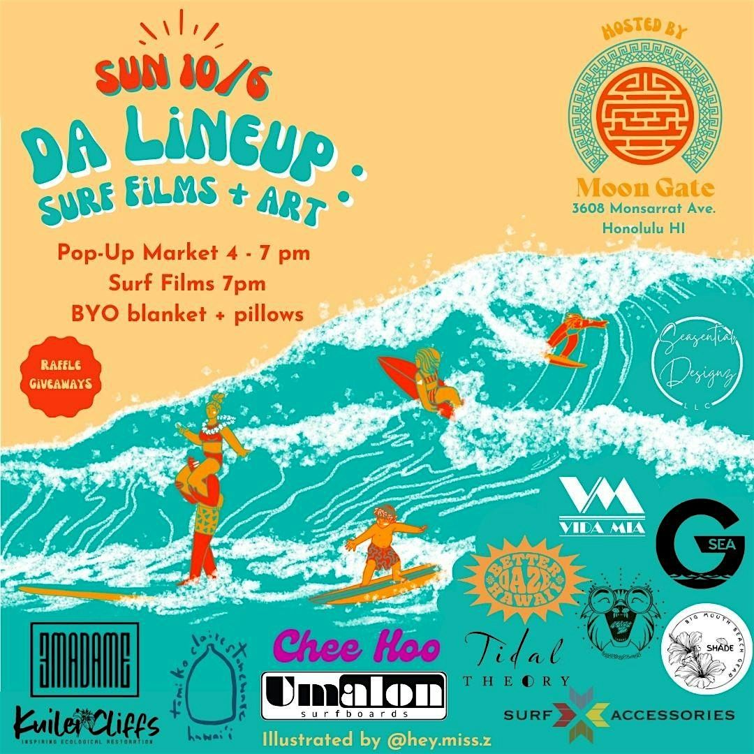 Da Lineup: surf films & art pop up market