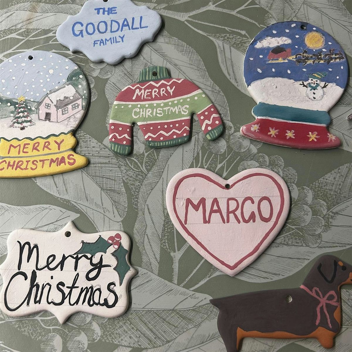 Paint your own ceramic Christmas baubles Craft Workshop