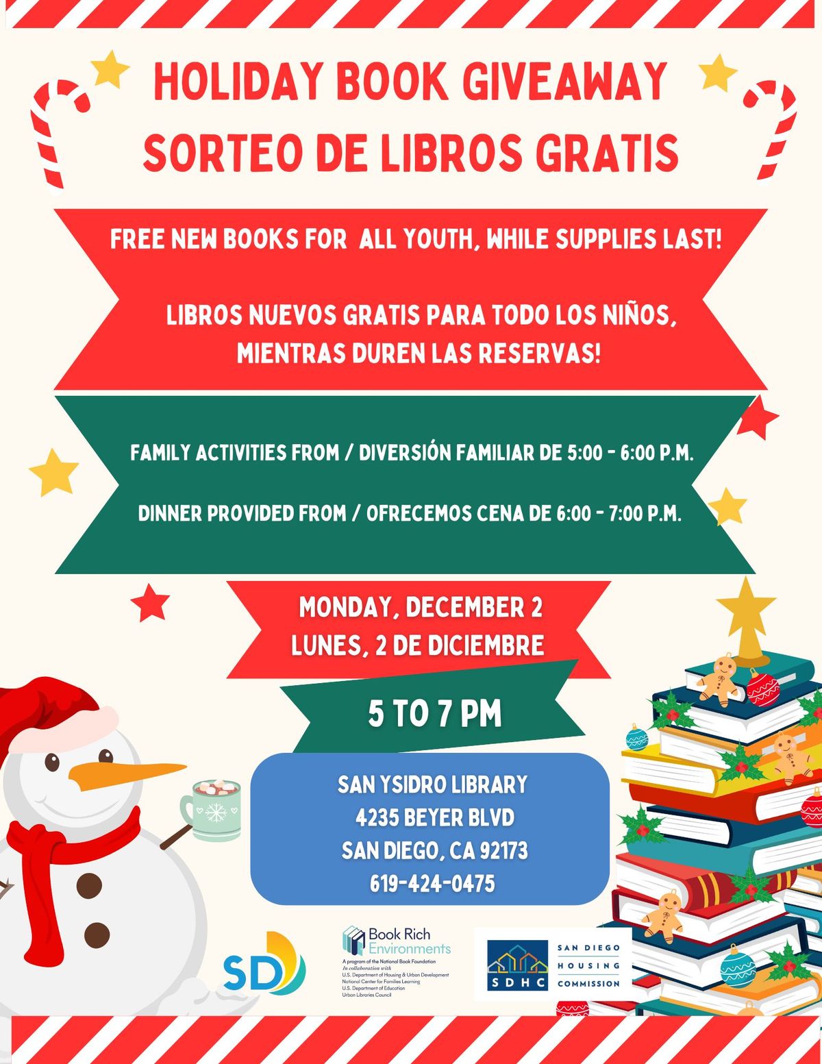 Holiday Book Giveaway\/Sorteo de Libros Gratis!