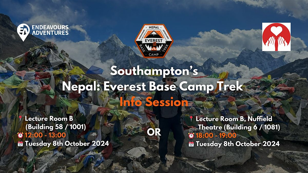 Southampton Uni: In-Person Everest Base Camp Info Sessions