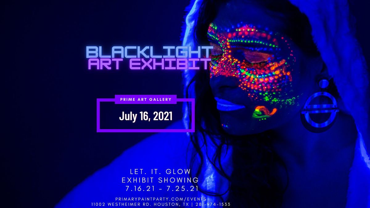 Blacklight Art Exhibit Opening Day