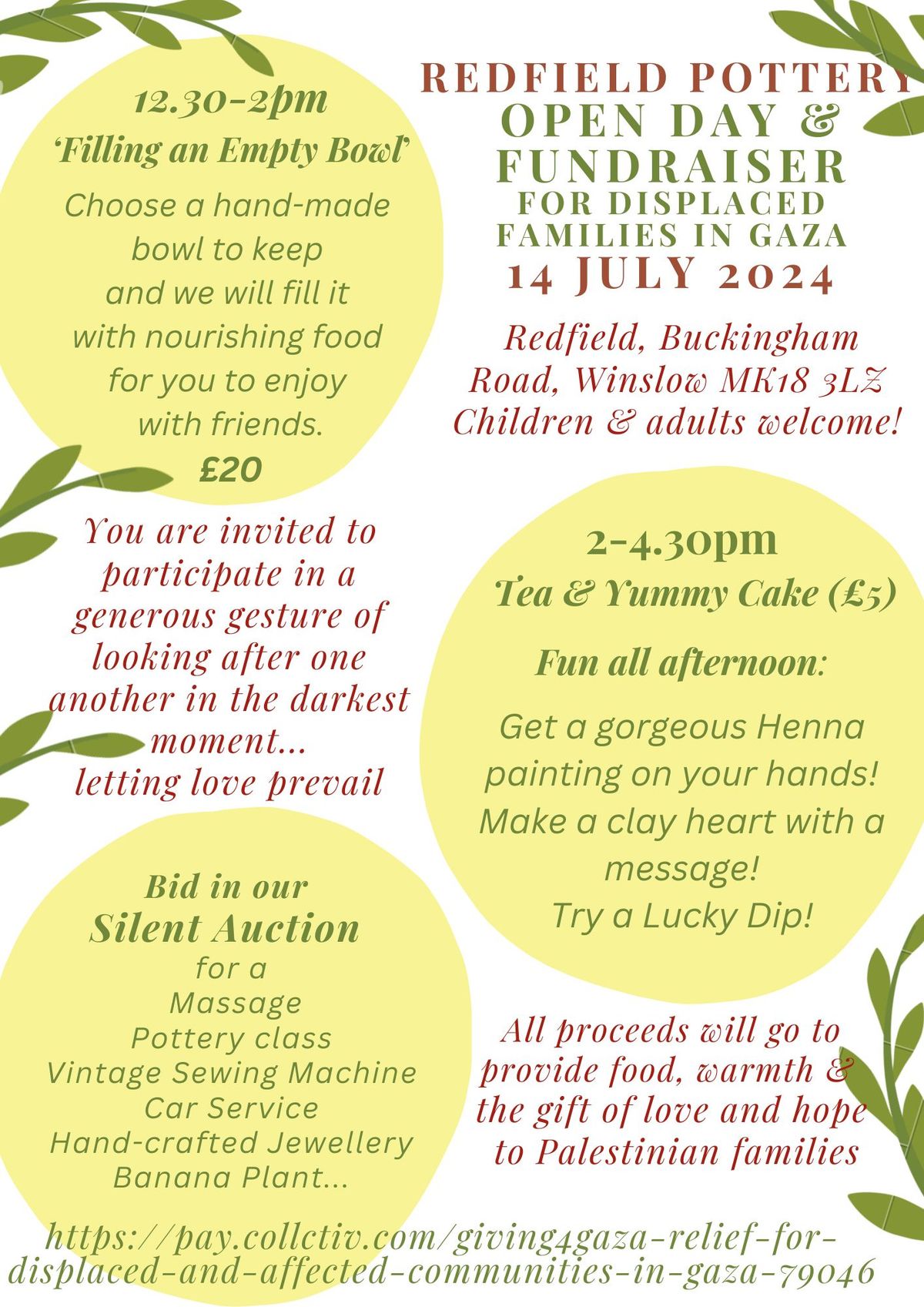 Redfied Pottery Open Day and Fundraiser