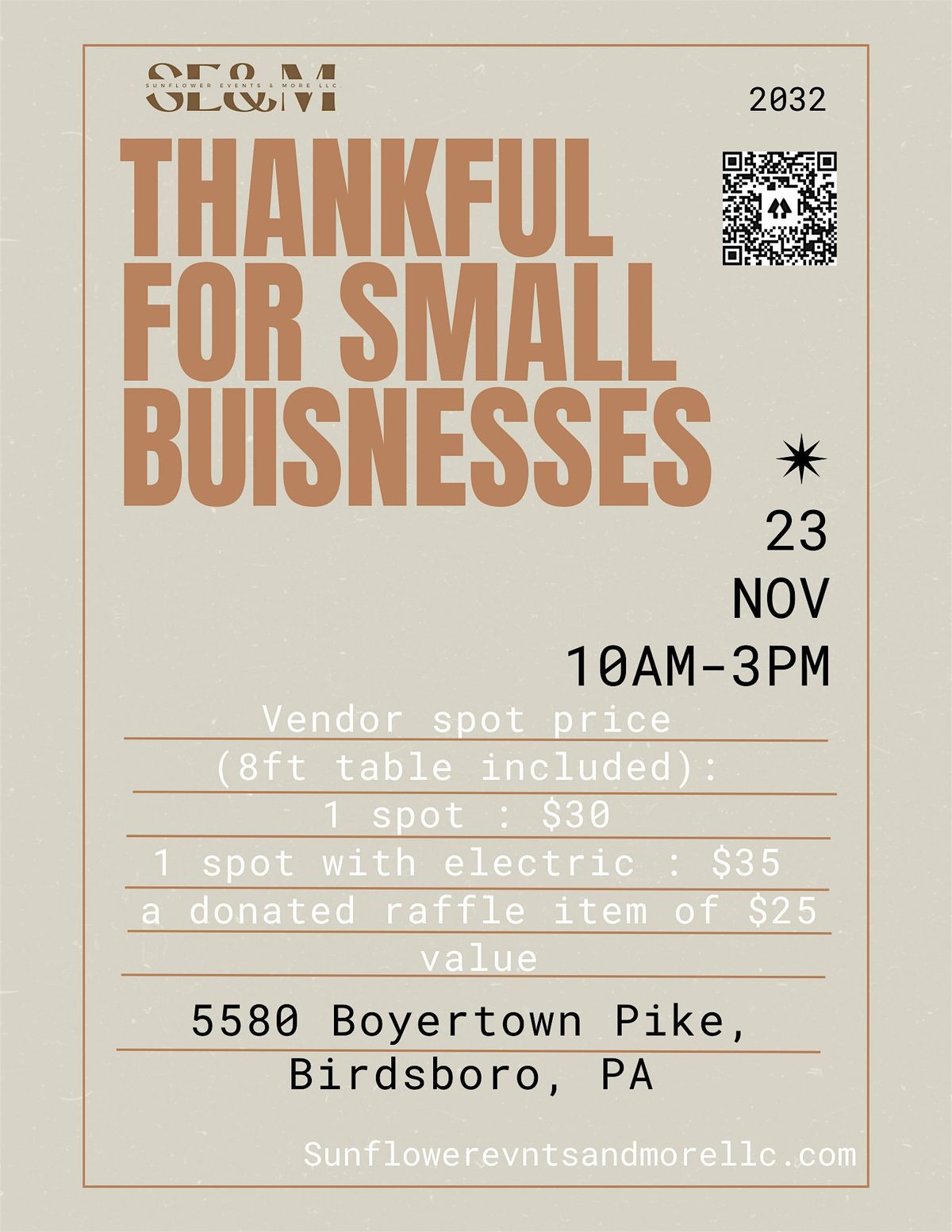 Thankful for Small Business