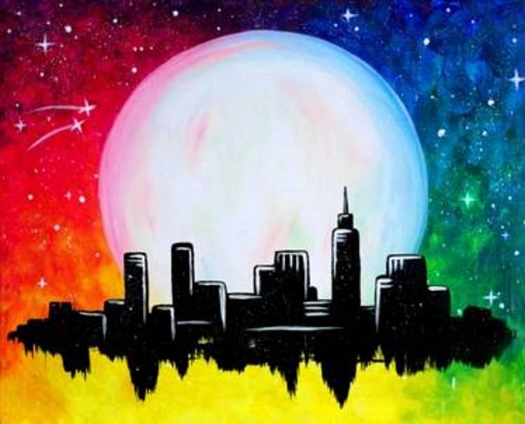 Virtual Painting Pride City Full Moon
