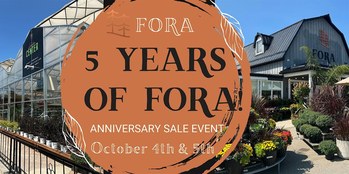 5 Years of Fora - FREE Event!