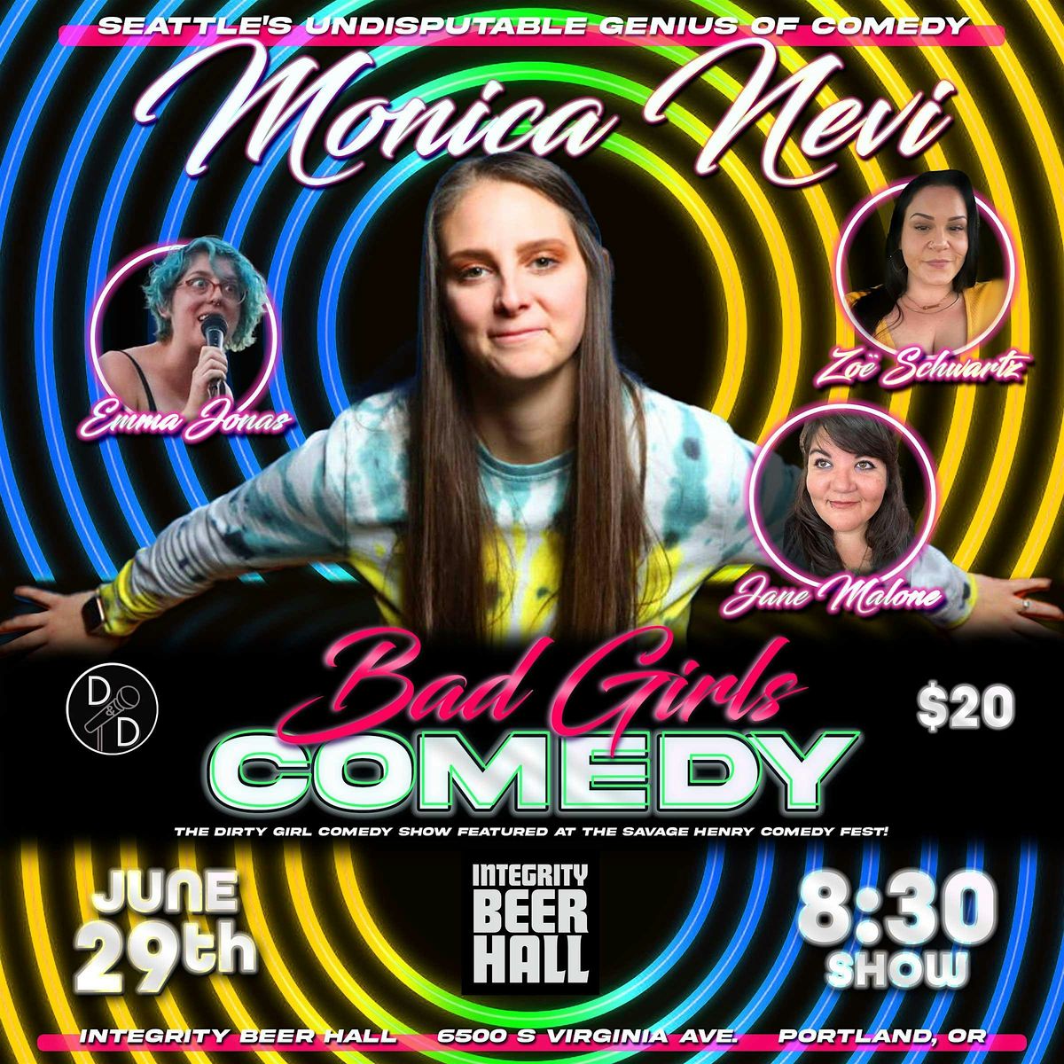 Saturday Night Comedy  at Integrity:  Bad Girls Comedy