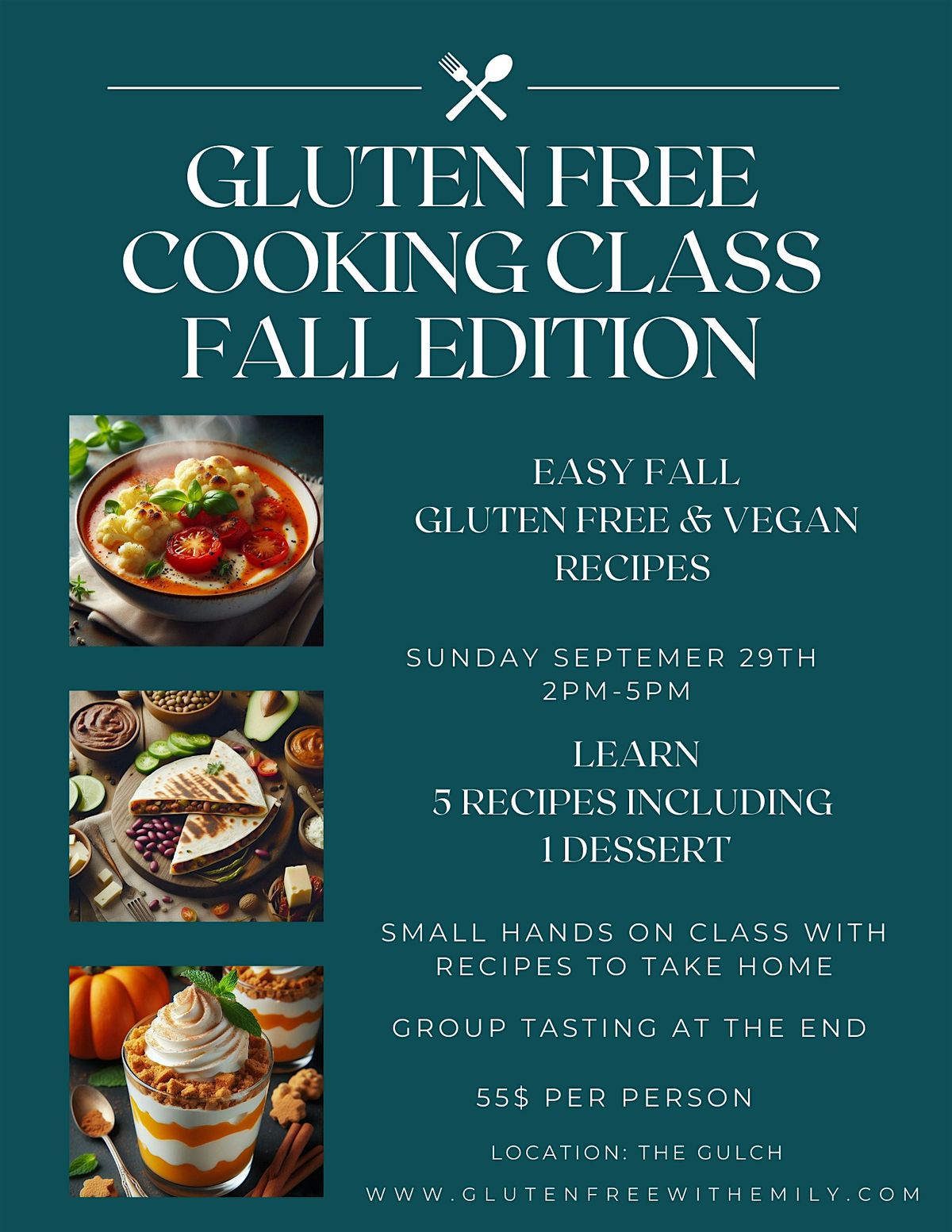 Fall Gluten Free & Vegan Cooking Class