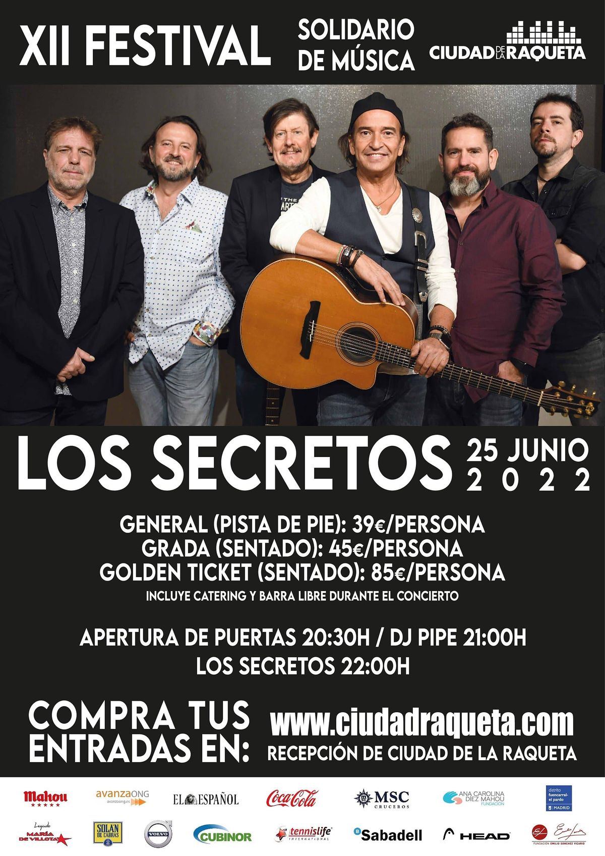 Los Secretos XII Festival Solidario de M\u00fasica Ciudad de la Raqueta