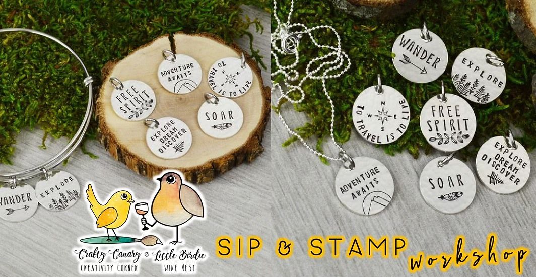 Sip & Stamp Jewelry Making Workshop (10\/26 @ 4:00pm)