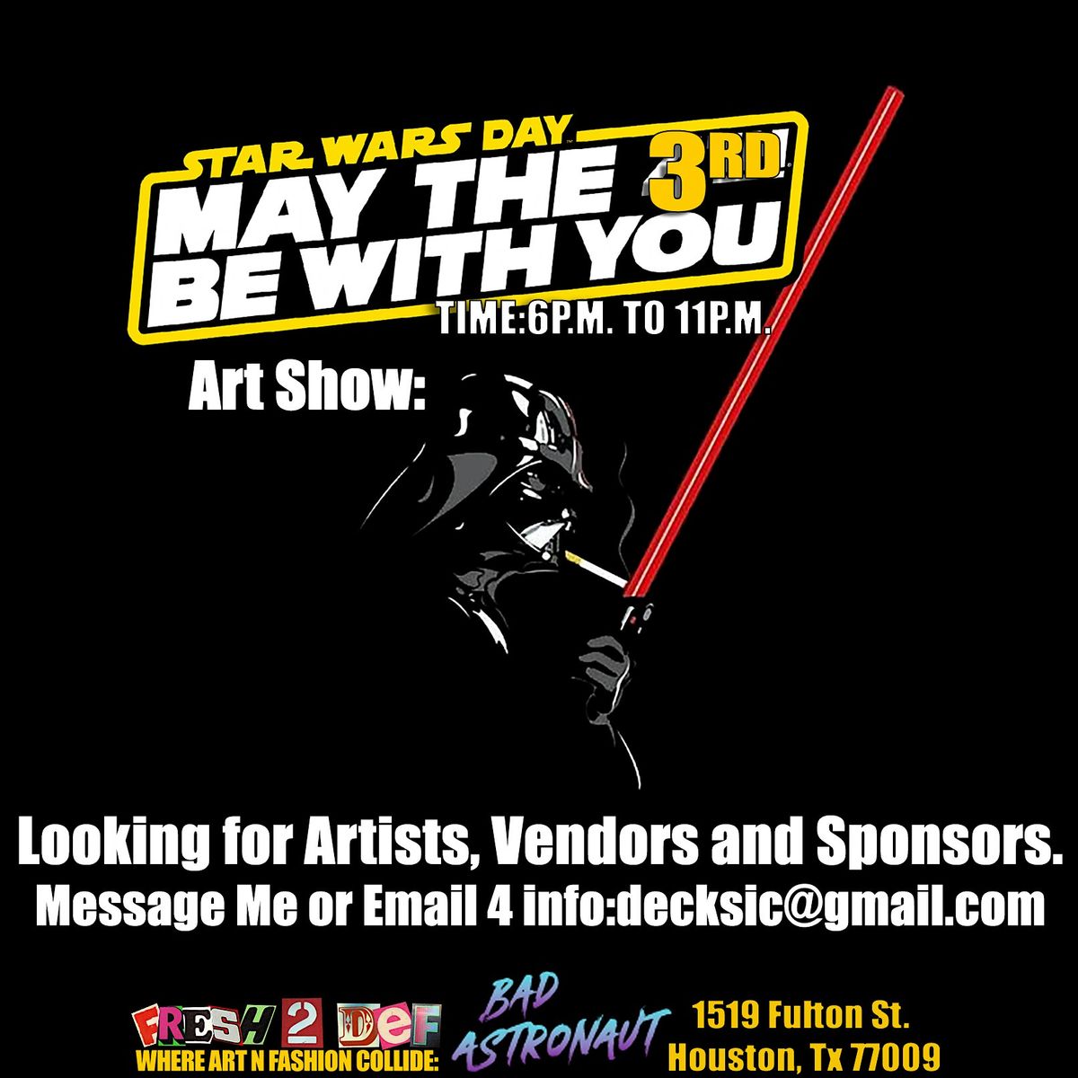 STAR WARS: May the 3rd Be With You Art Show. Curated by DECK WGF