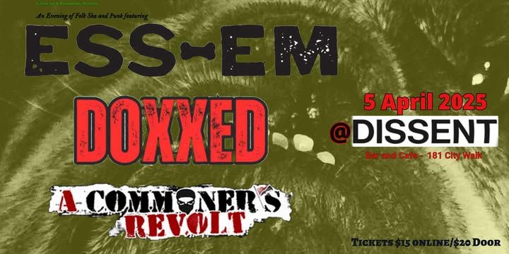 An Evening of Folk Ska and Punk with Ess-Em, Doxxed & A Commoner's Revolt