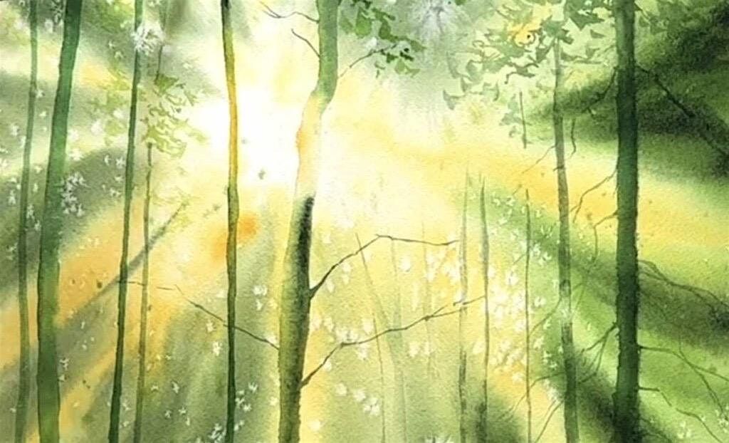 Sunlight Forest in Watercolors with Phyllis Gubins