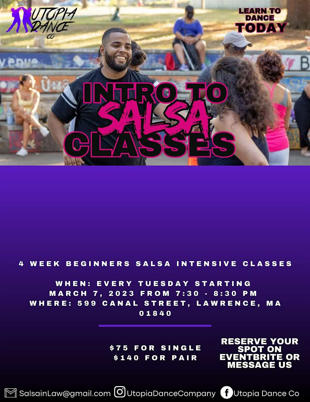 INTRO TO SALSA CLASSES (4 WEEKS)