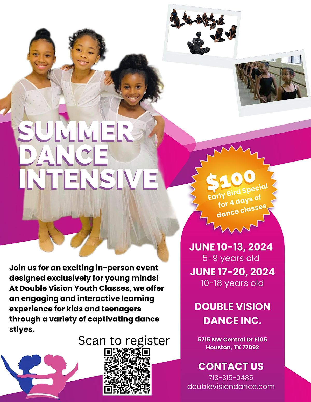 Double Vision Summer Dance Intensive (10-18 year old)
