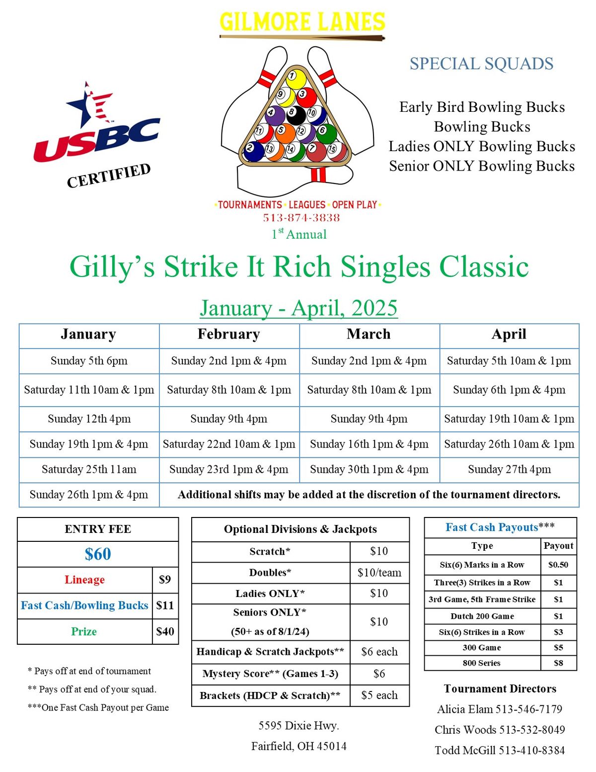 Gilly's Strike It Rich Singles Classic 