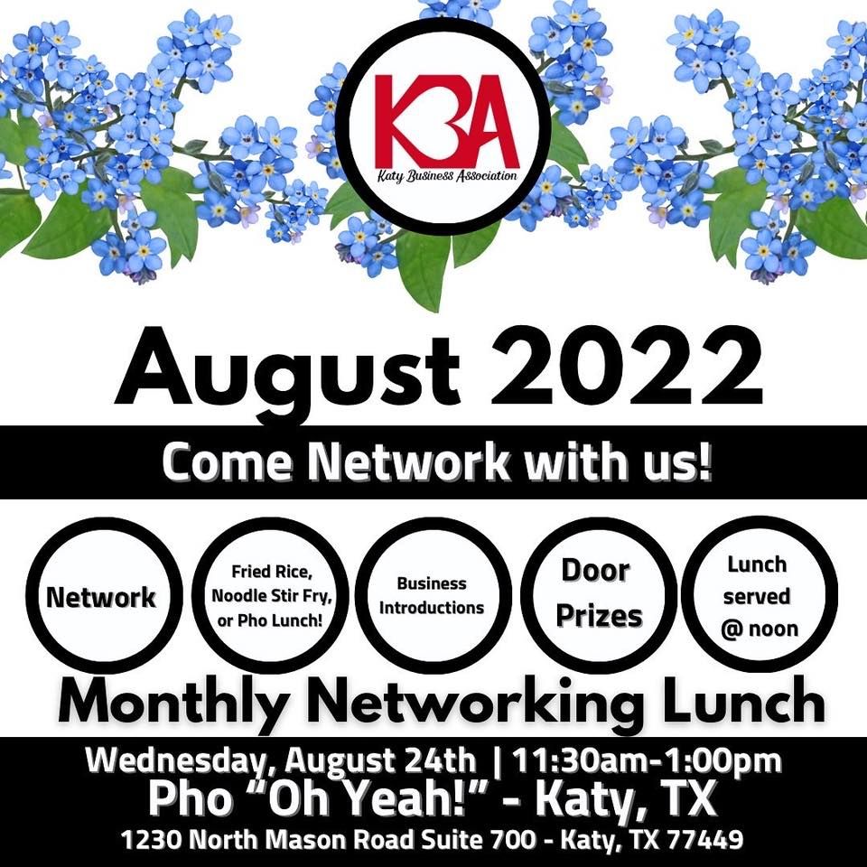 August 2022 Monthly Networking Lunch @ Pho Oh Yeah!