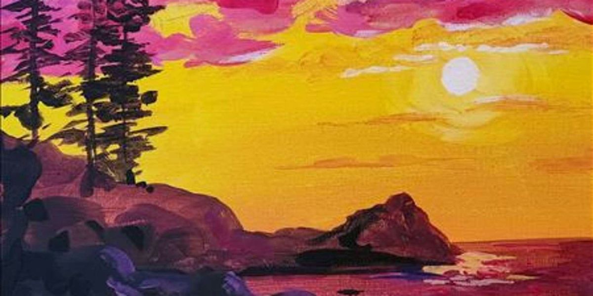 Rugged Coastal Sunset - Paint and Sip by Classpop!\u2122