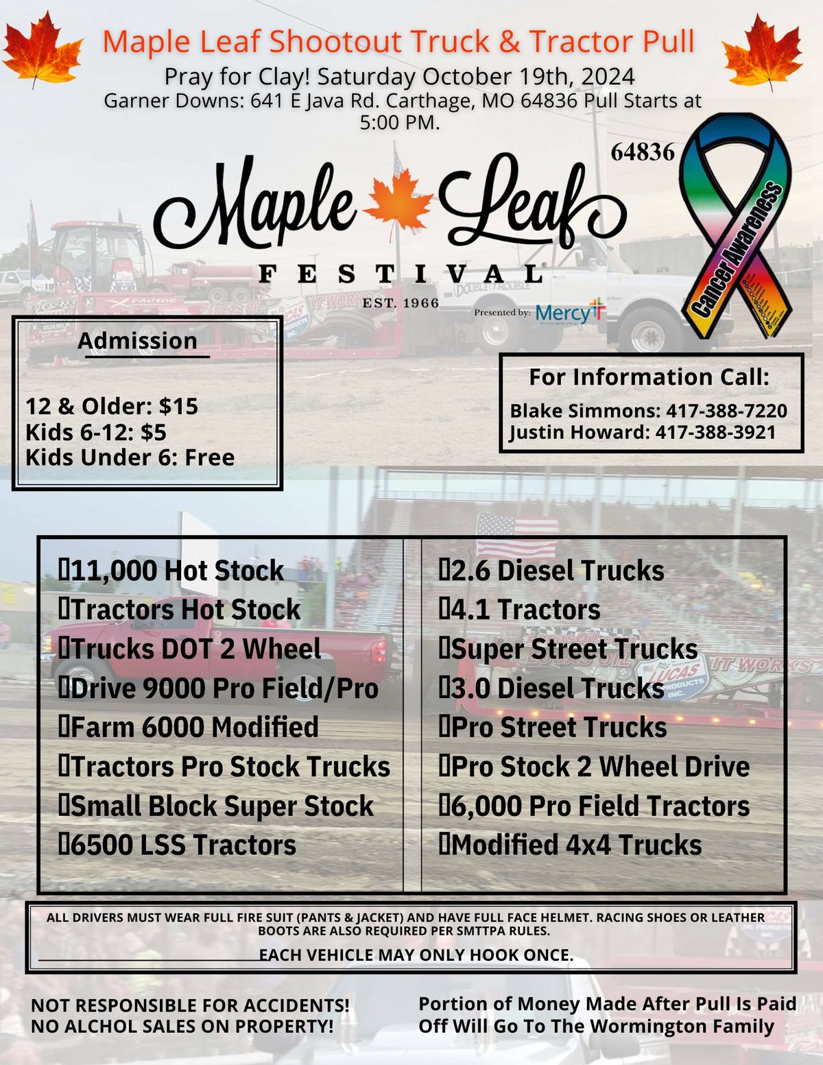 Maple Leaf Festival\u00ae - Shootout Truck & Tractor Pull