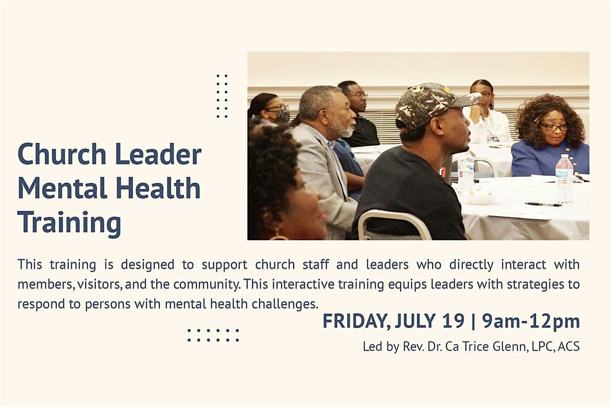 Church Leader Mental Health Training