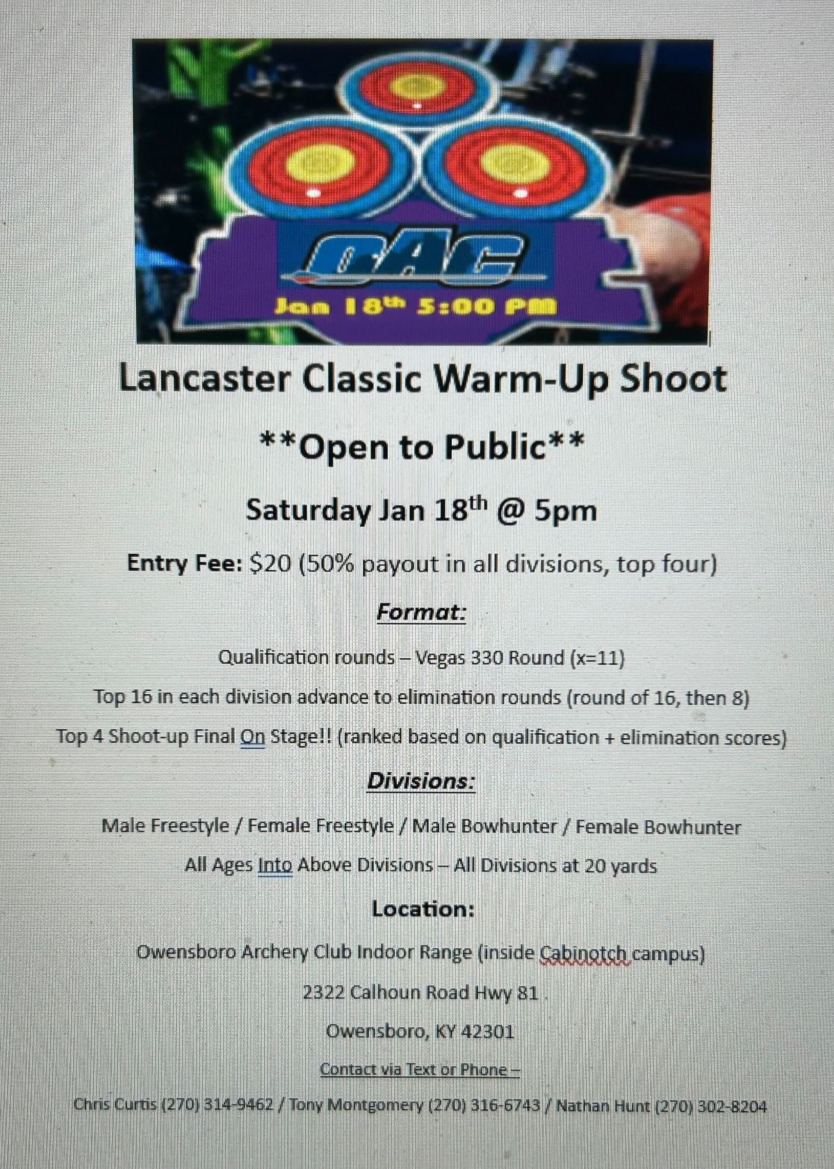 Lancaster Classic Warmup