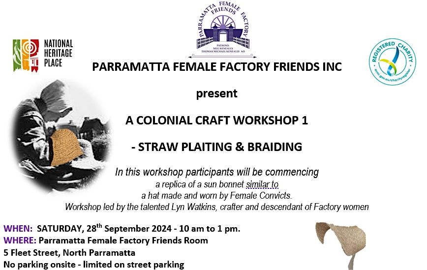 A COLONIAL CRAFT WORKSHOP 1 - STRAW PLAITING & BRAIDING