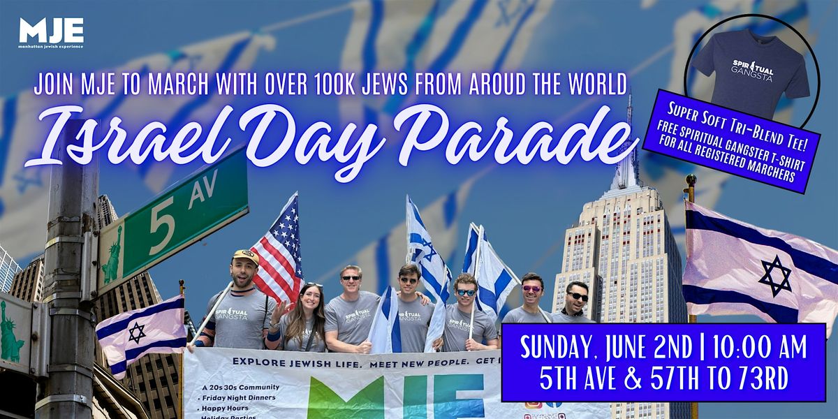March with MJE | Israel Day Parade 2024 | MJE Swag T-Shirt Included!