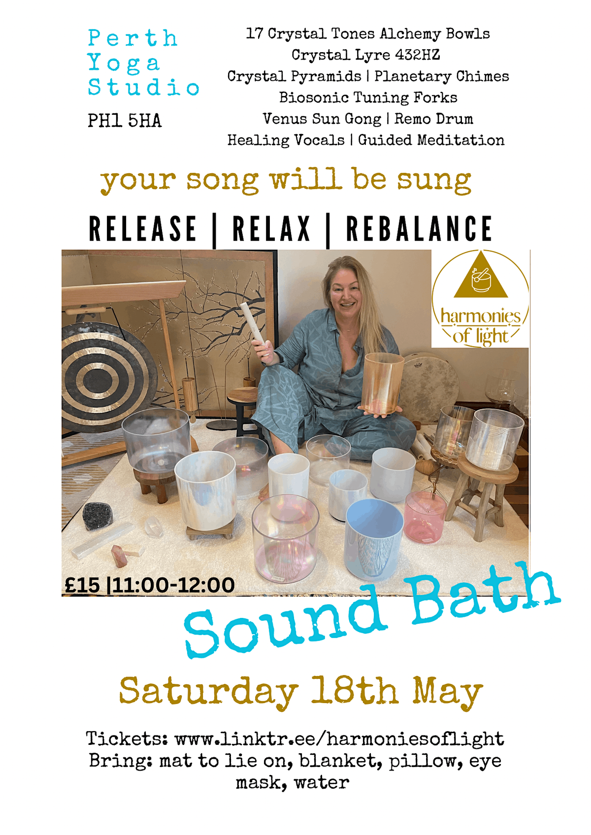 Sound Bath | Perth Yoga Studio | Sat 18th May | 11-12
