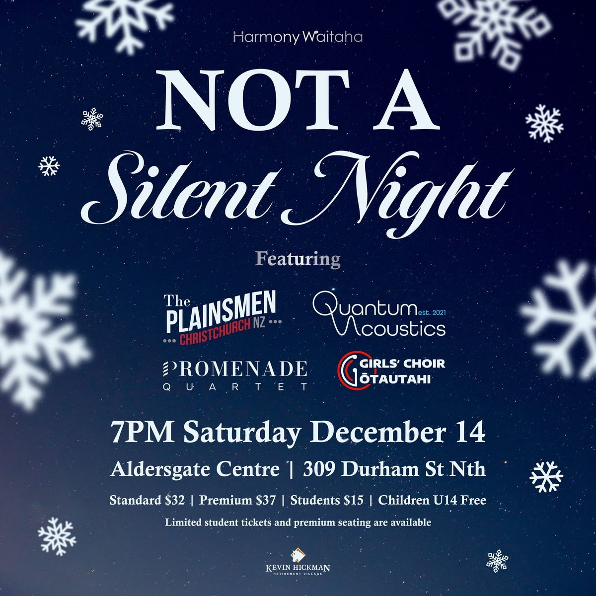 Harmony Waitaha presents Not A Silent Night