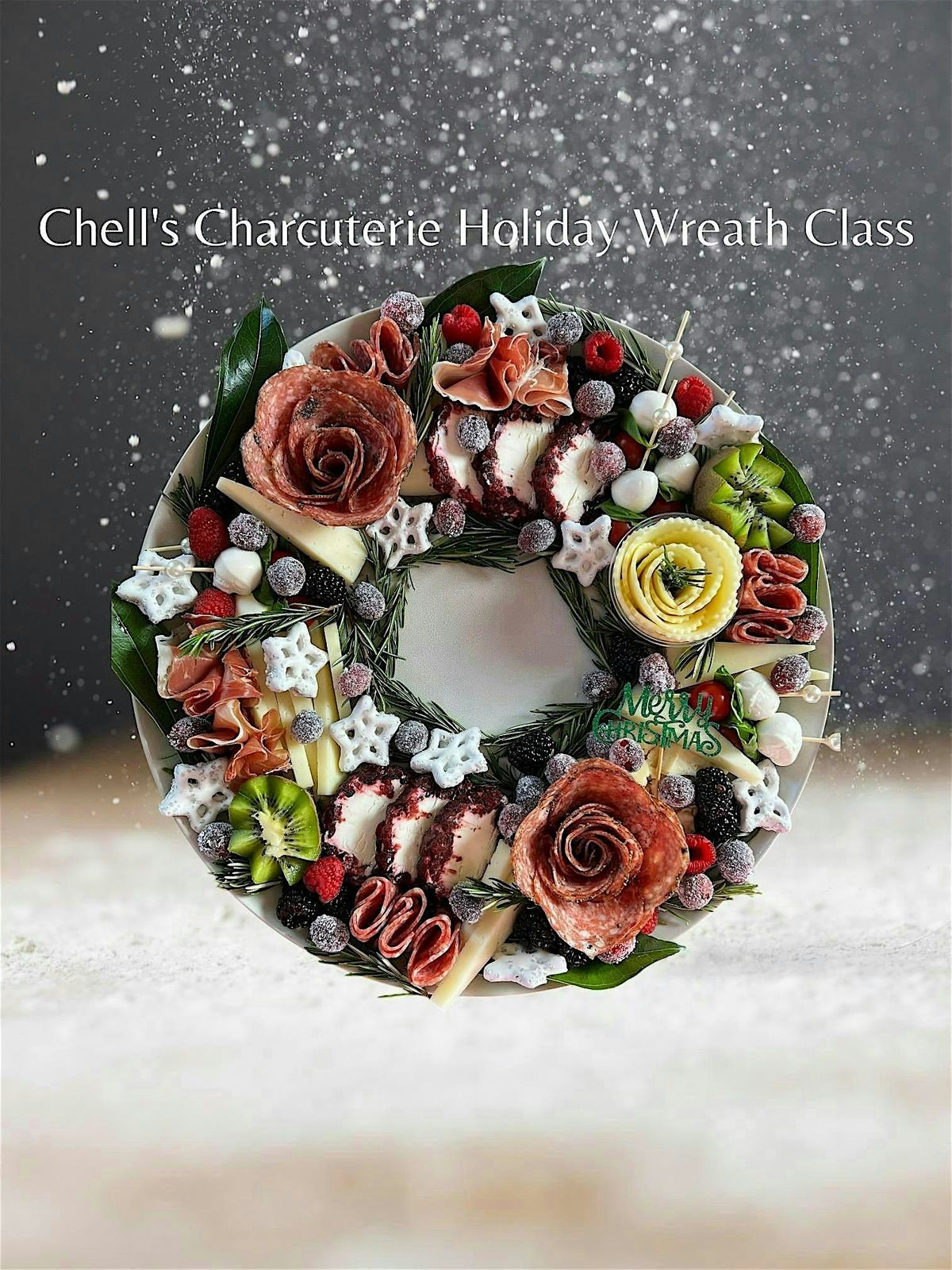 Chell's Charcuterie Holiday Wreath Class at Connecticut Valley Winery