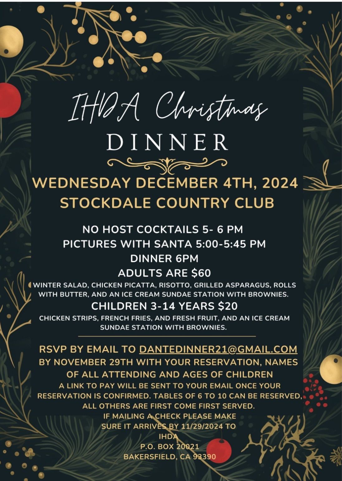 IHDA Annual Family Christmas Dinner Party