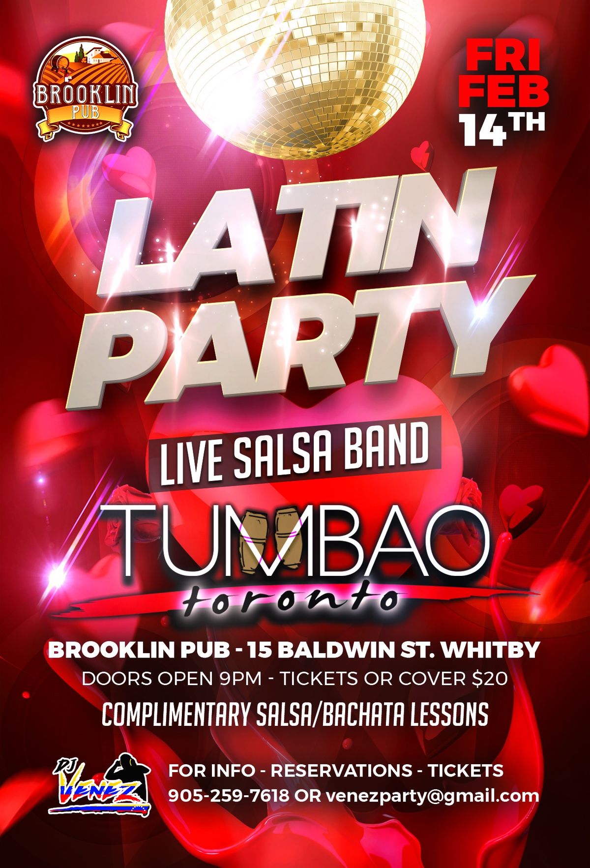 Latin Friday @  Brooklin Pub! LIVE SALSA BAND!