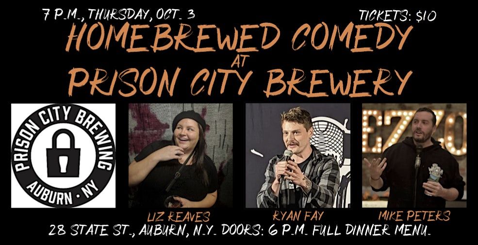 Homebrewed Comedy at Pr*son City Brewery