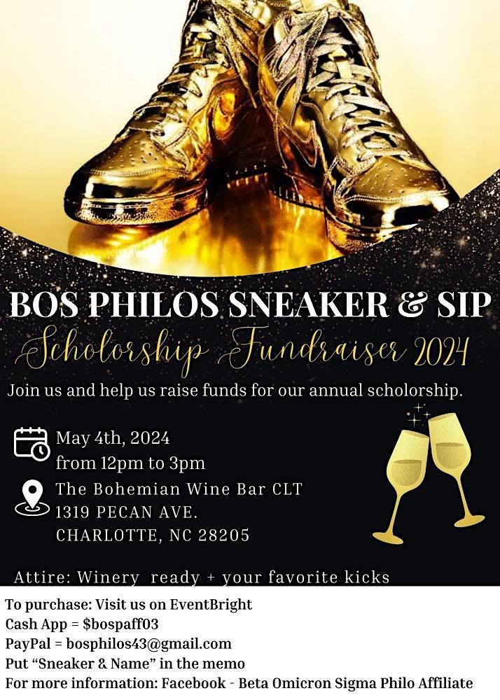 BOS Philos Sneaker and Sip Scholarship Fundraiser