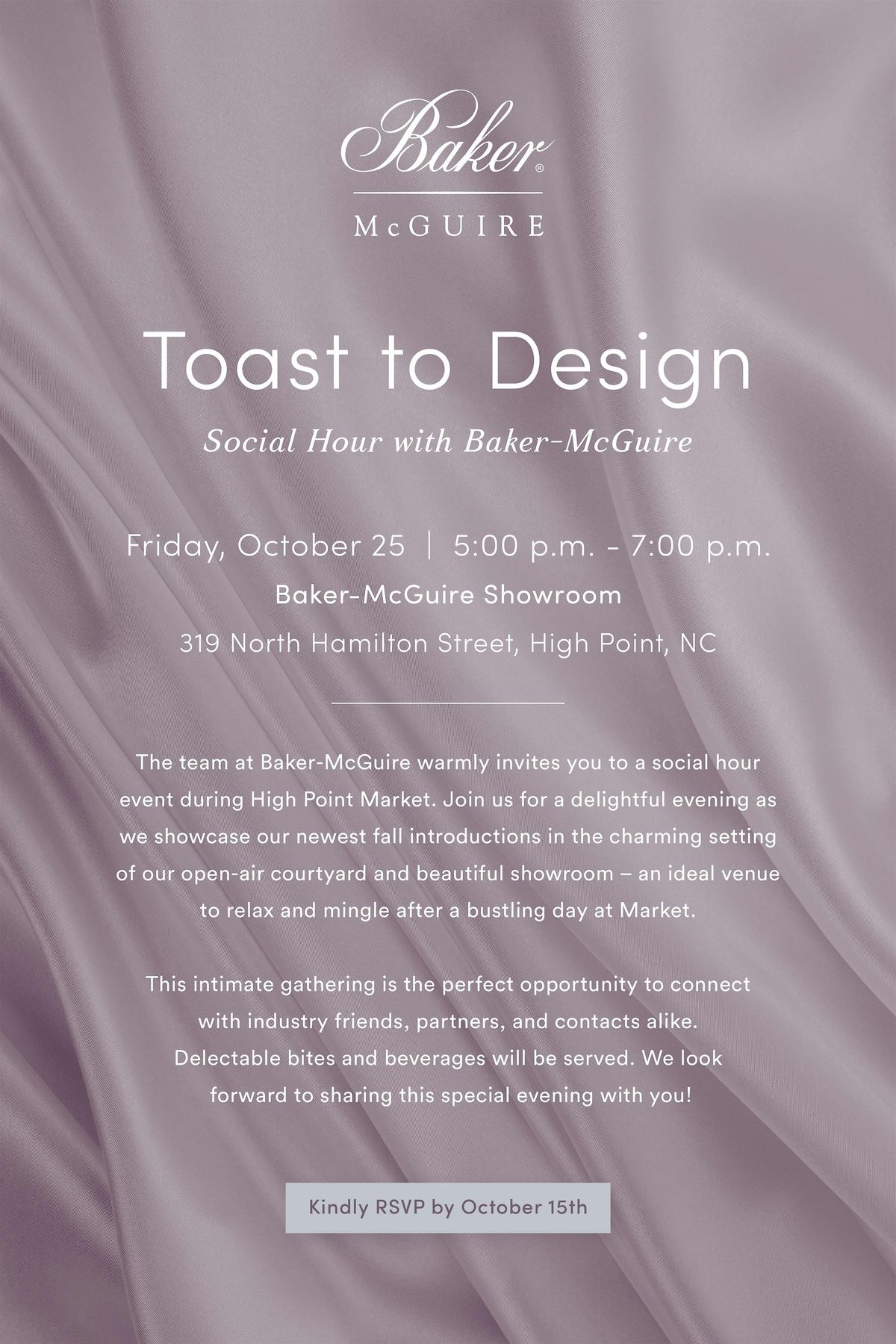 Toast to Design: Social Hour with Baker-McGuire