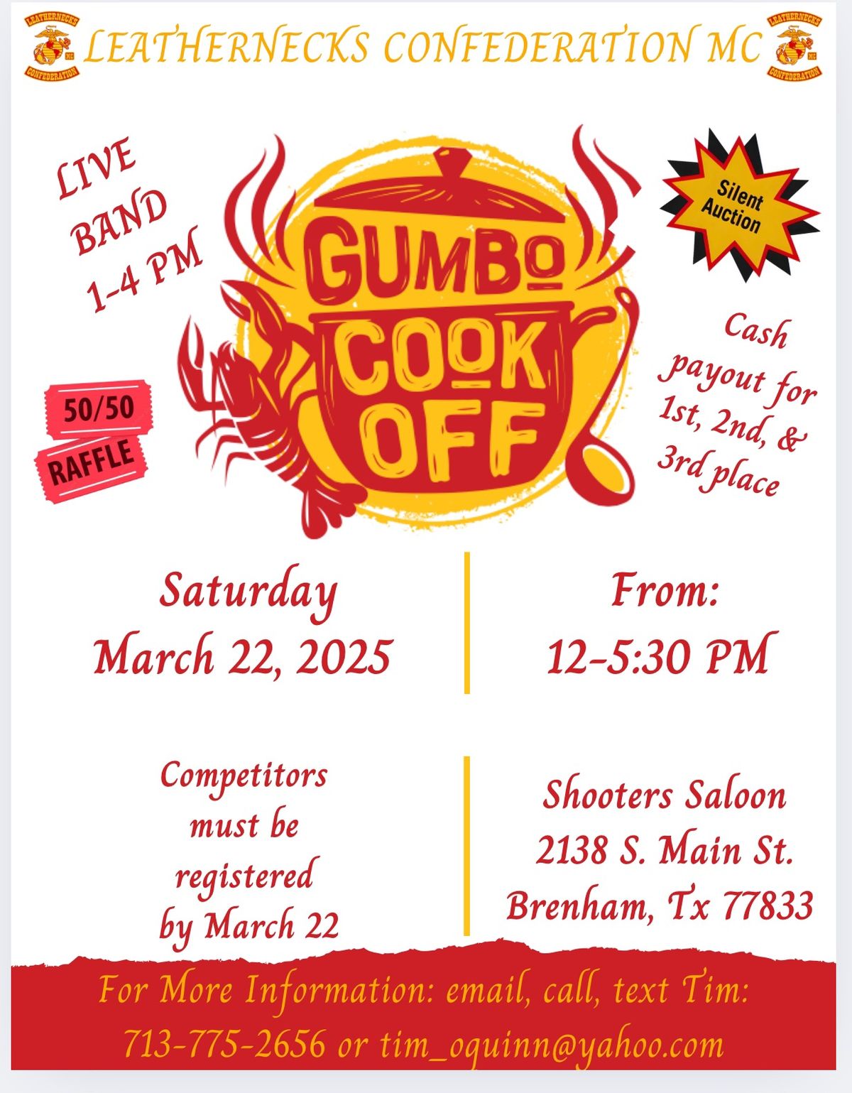 Leathernecks Confederation Gumbo Cook Off