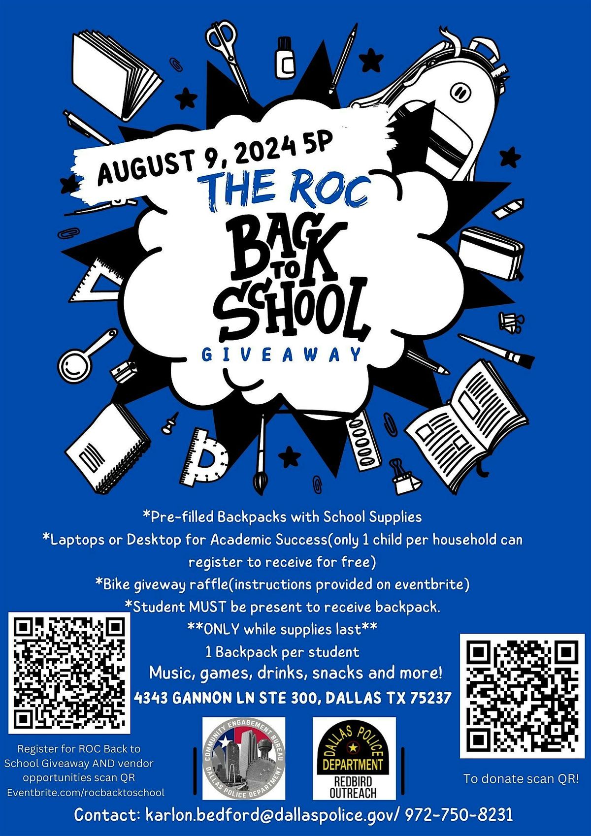 ROC BACK TO SCHOOL GIVEAWAY