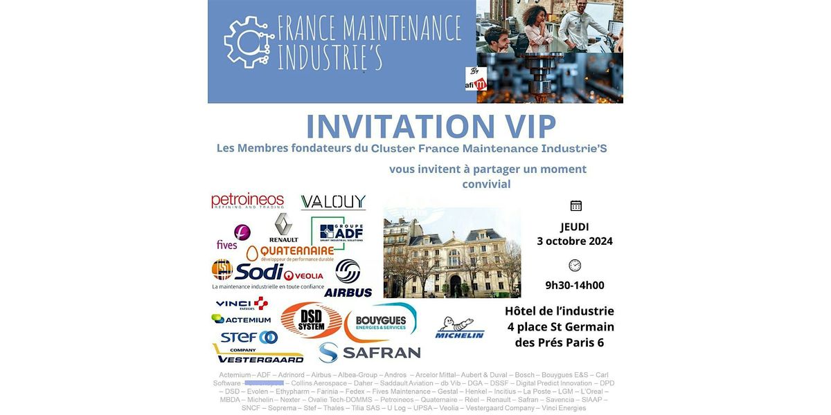 Cluster France Maintenance Industrie's - cocktail de lancement