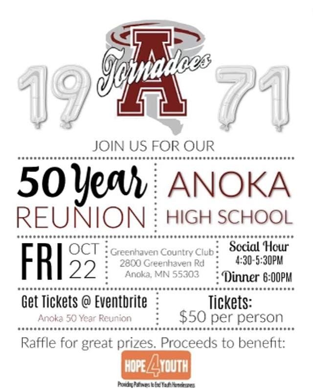 Anoka High School Class of 1971 - 50th Reunion\/Fundraiser