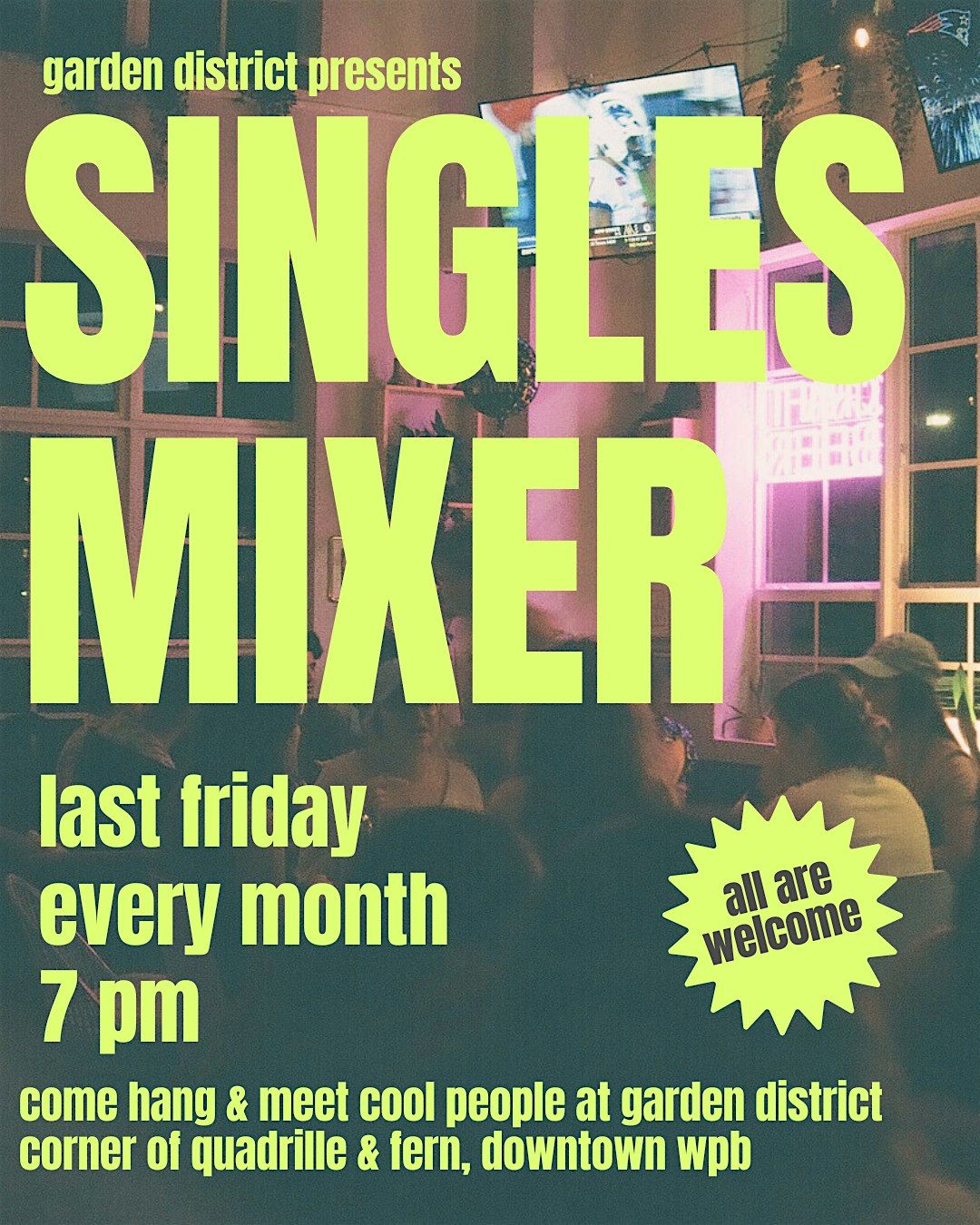 Singles Mixer at Garden District Taproom