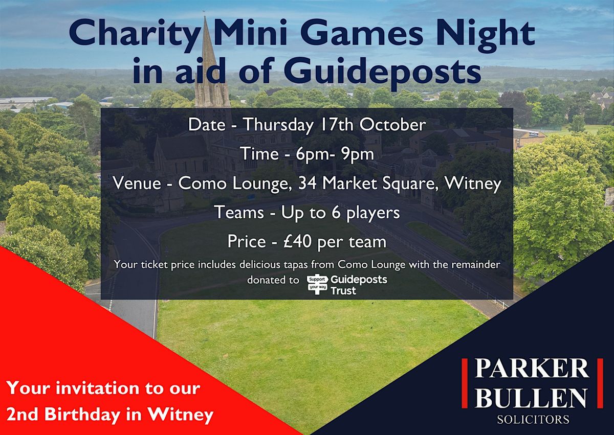 Charity Mini Games Night