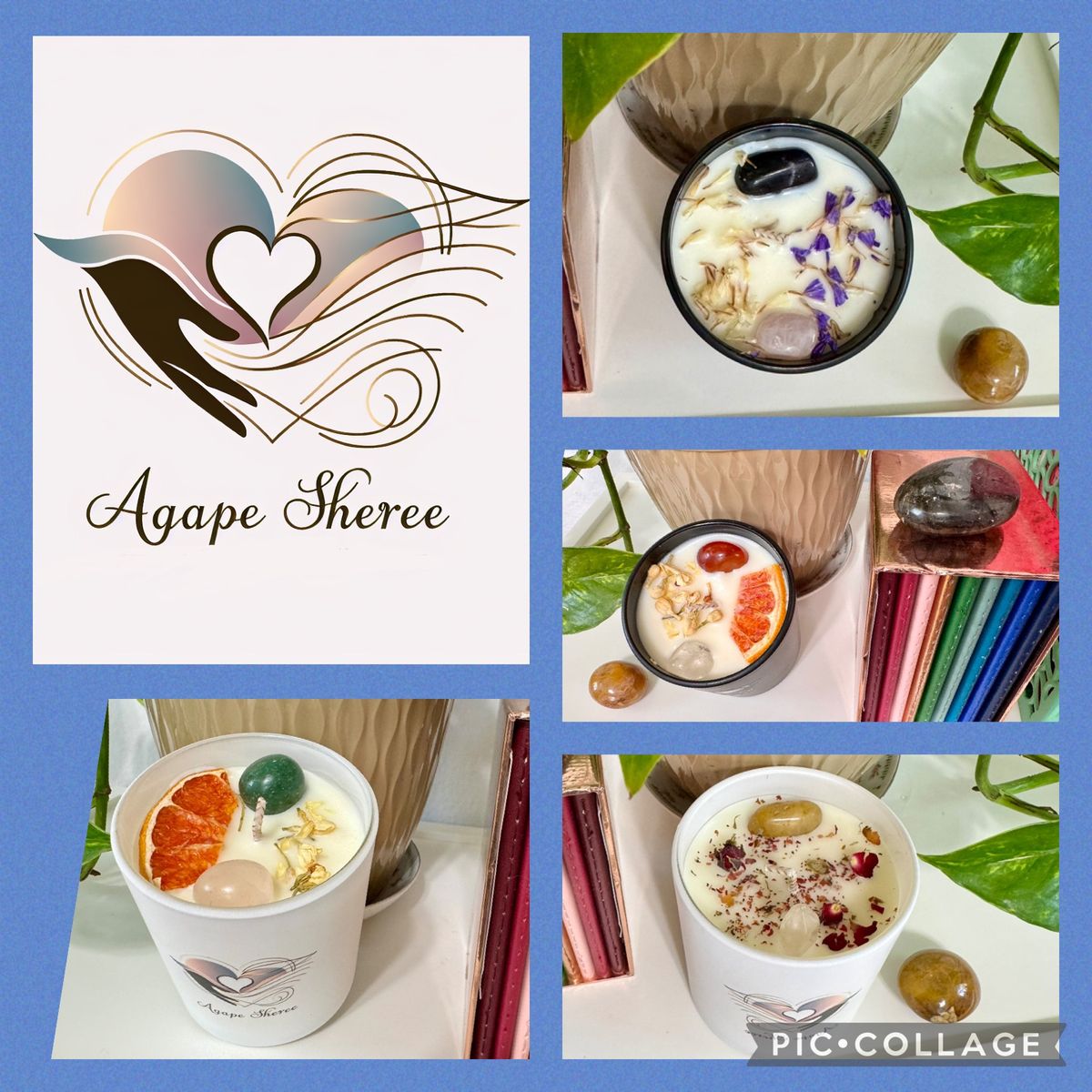 Agape Sheree Crystal\u2019d Candles