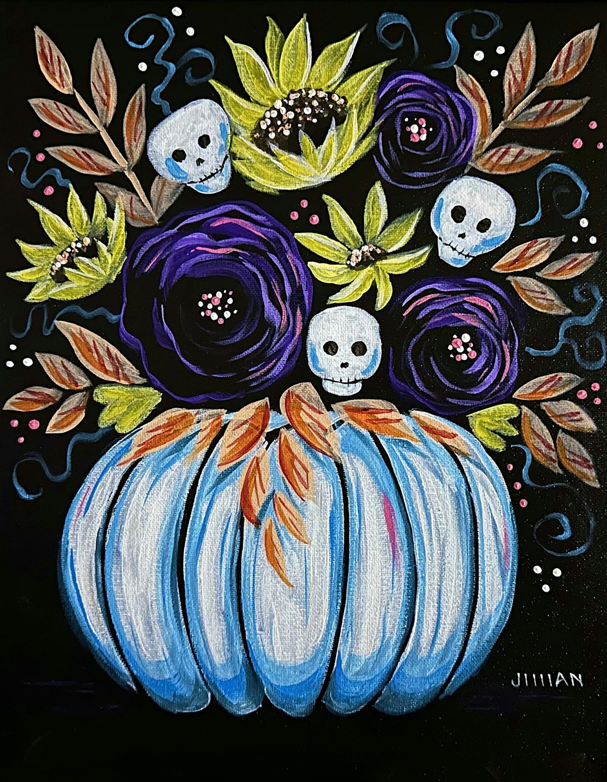 Skull Bouquet Paint Party