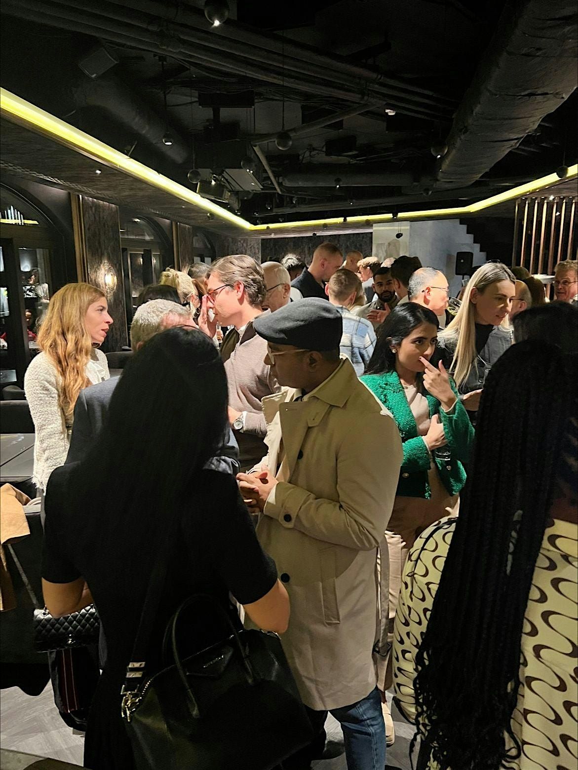 Business mixer in the most exclusive private bar in Mayfair