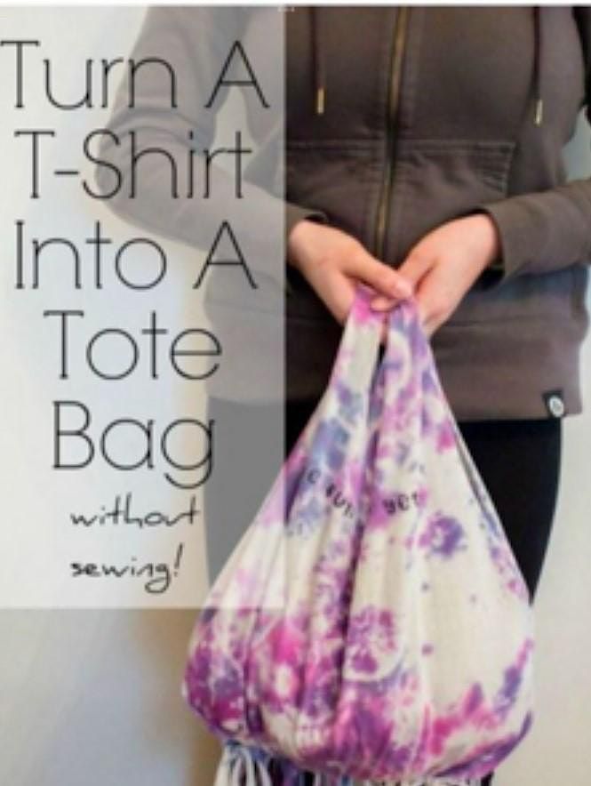 After School Craft Party - Tote bags made from a T-shirt