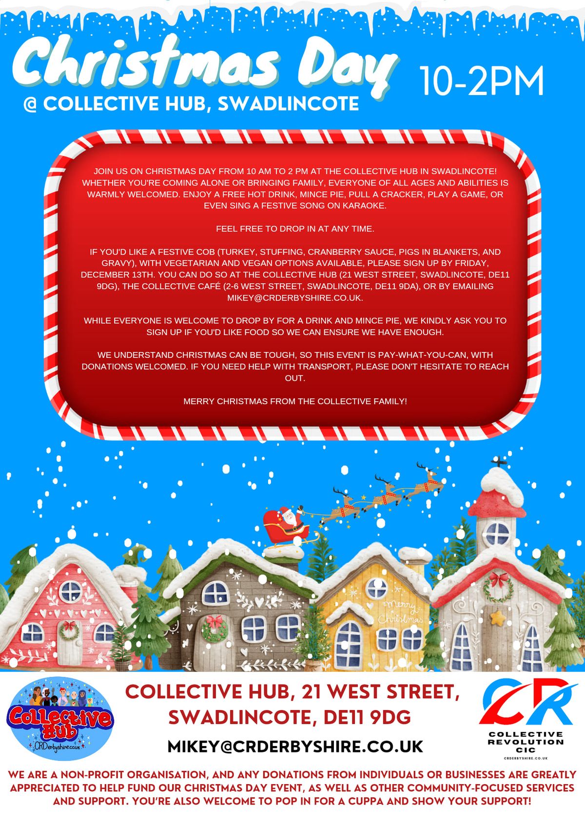 Christmas Day at the Collective Hub, Swadlincote 