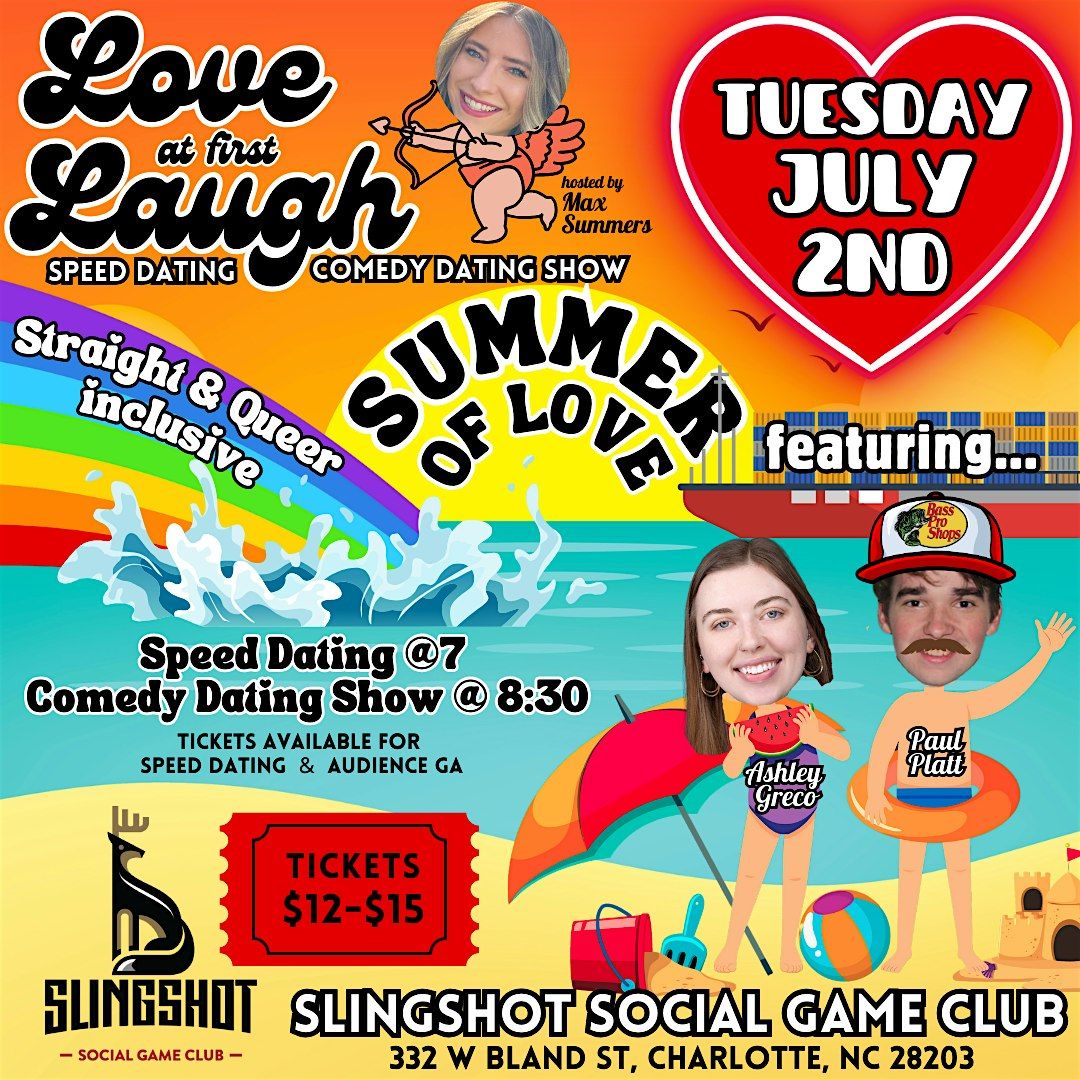 Love at First Laugh at Slingshot Social Game Club - Speed Dating  Event!