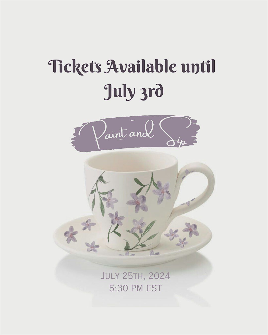 Paint and Sip: Ceramic Tea Cup Painting and Afternoon Tea